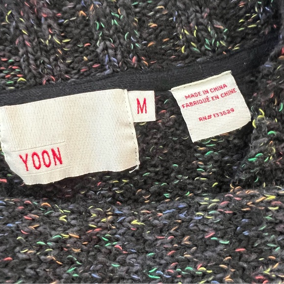 Yoon Sweater Wool Blend Button Cardigan Sweater Charcoal - Picture 5 of 6